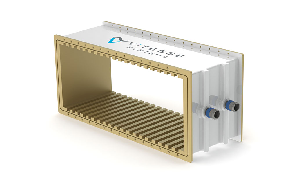 3D rendering of metal chassis box